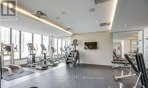 1402 - 4011 Brickstone Mews, Mississauga (City Centre), ON - Indoor Photo Showing Gym Room