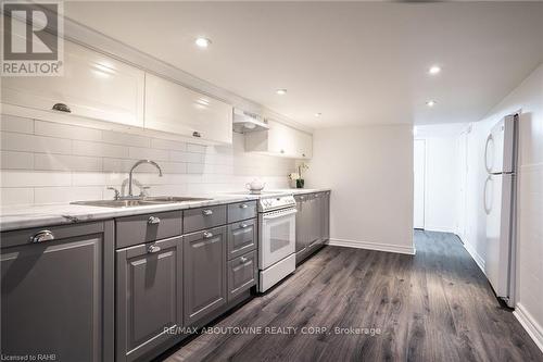 43 Crooks Street, Hamilton (Strathcona), ON - Indoor Photo Showing Kitchen With Double Sink