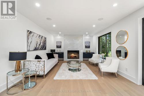 593 Cummer Avenue, Toronto (Bayview Woods-Steeles), ON - Indoor Photo Showing Living Room With Fireplace