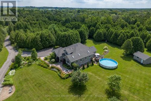 1407 Tracey'S Hill Road, Kawartha Lakes, ON - Outdoor With Above Ground Pool With View