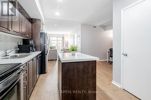 804 - 1050 The Queensway, Toronto (Islington-City Centre West), ON - Indoor Photo Showing Kitchen With Double Sink