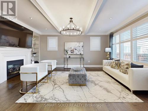 58 Hoey Crescent, Oakville, ON - Indoor Photo Showing Living Room With Fireplace