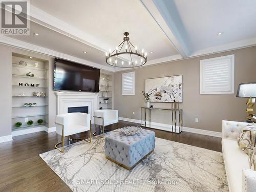 58 Hoey Crescent, Oakville, ON - Indoor Photo Showing Living Room With Fireplace