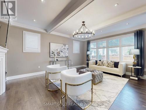 58 Hoey Crescent, Oakville, ON - Indoor Photo Showing Living Room With Fireplace