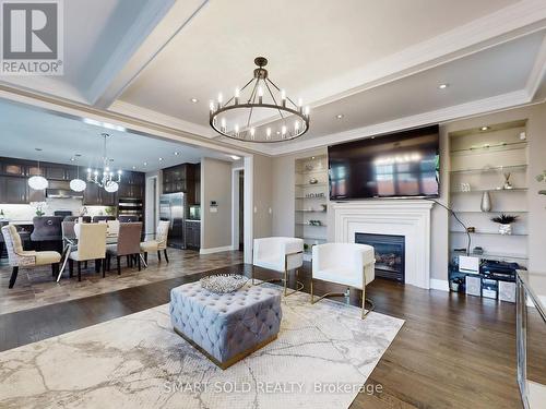 58 Hoey Crescent, Oakville, ON - Indoor Photo Showing Living Room With Fireplace