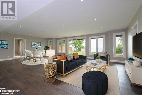 Virtually Staged - 57A Maplewood Parkway, Oro-Medonte, ON - Indoor Photo Showing Living Room