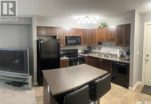 407 306 Petterson Drive, Estevan, SK - Indoor Photo Showing Kitchen With Double Sink