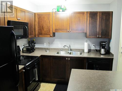 407 306 Petterson Drive, Estevan, SK - Indoor Photo Showing Kitchen With Double Sink