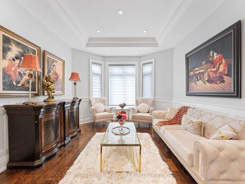 231 Lonsmount Dr, Toronto, ON - Indoor Photo Showing Living Room With Fireplace