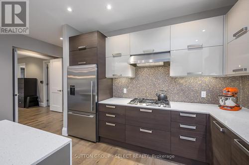 counter depth fridge, gas stove - 1 - 570 Windermere Road, London, ON - Indoor Photo Showing Kitchen With Stainless Steel Kitchen With Upgraded Kitchen