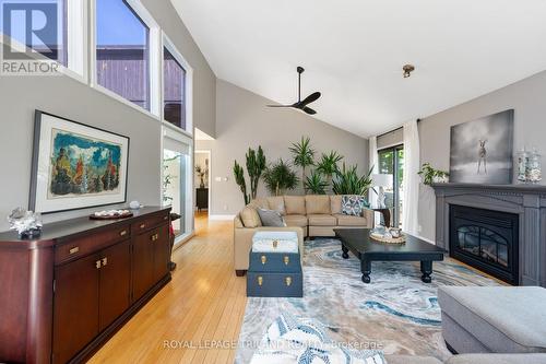 7644 Riverside Drive, Lambton Shores (Port Franks), ON - Indoor Photo Showing Living Room With Fireplace