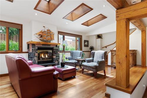 1194 Stirling Drive, Oakville, ON - Indoor Photo Showing Living Room With Fireplace