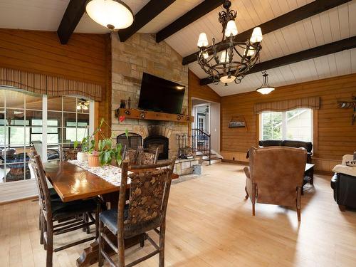 Dining room - 2026 Mtée Herdman, Hinchinbrooke, QC - Indoor Photo Showing Dining Room With Fireplace