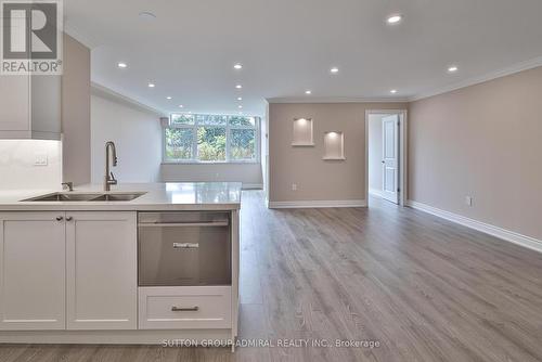 104 - 90 Fisherville Road, Toronto (Westminster-Branson), ON - Indoor Photo Showing Kitchen With Double Sink