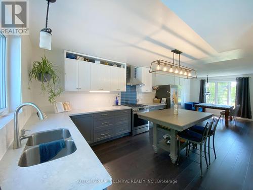 36 Crompton Drive, Barrie (Little Lake), ON - Indoor Photo Showing Kitchen With Double Sink