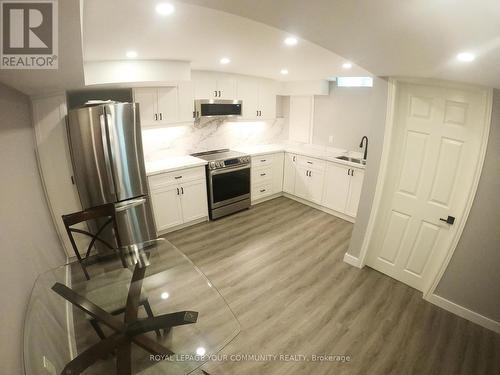 Bsmt - 7 Gallagher Court, Ajax (Northeast Ajax), ON - Indoor Photo Showing Kitchen With Stainless Steel Kitchen