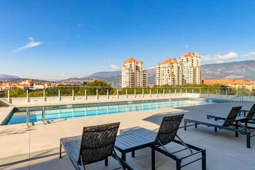 708-1191 Sunset Drive, Kelowna, BC - Outdoor With In Ground Pool With Deck Patio Veranda With View