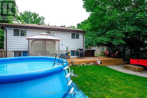 147 Greenhill Drive, Peterborough (Monaghan), ON - Outdoor With Above Ground Pool With Deck Patio Veranda With Exterior