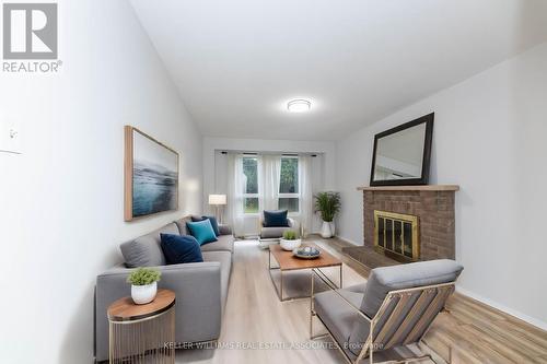 54 Northampton Street, Brampton (Westgate), ON - Indoor Photo Showing Living Room With Fireplace