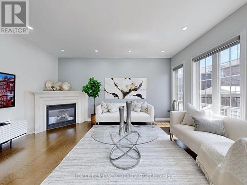 63 Sleightholme Crescent, Brampton (Bram East), ON - Indoor Photo Showing Living Room With Fireplace