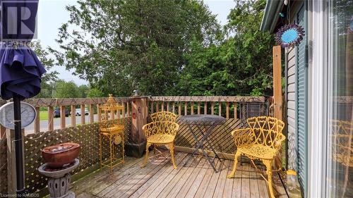 The perfect spot for your morning coffee! - 615 Stokes Bay Rd, North Bruce Peninsula, ON - Outdoor With Deck Patio Veranda