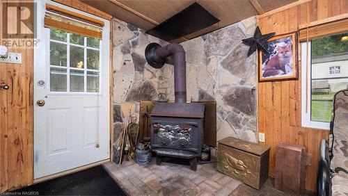 Stay cozy on cool nights! - 615 Stokes Bay Rd, North Bruce Peninsula, ON - Indoor Photo Showing Other Room