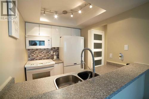 213 - 101 Bristol Road E, Mississauga (Hurontario), ON - Indoor Photo Showing Kitchen With Double Sink