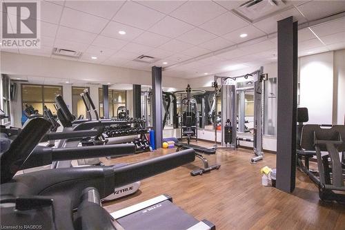 Lots of equipment - 945 3Rd Avenue East Unit# 313, Owen Sound, ON - Indoor Photo Showing Gym Room