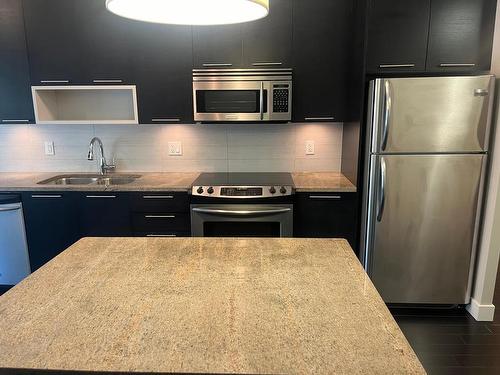 1205-1000 Talasa Way, Kamloops, BC - Indoor Photo Showing Kitchen With Stainless Steel Kitchen With Double Sink With Upgraded Kitchen