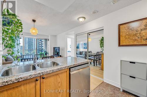 709 - 5 Michael Power Place, Toronto (Islington-City Centre West), ON - Indoor Photo Showing Kitchen With Double Sink