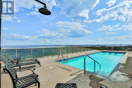 801 - 1477 Lakeshore Road, Burlington (Brant), ON - Outdoor With In Ground Pool With View