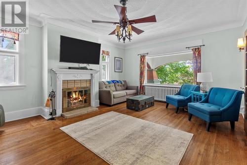 152 Water Street, Carbonear, NL - Indoor Photo Showing Living Room With Fireplace