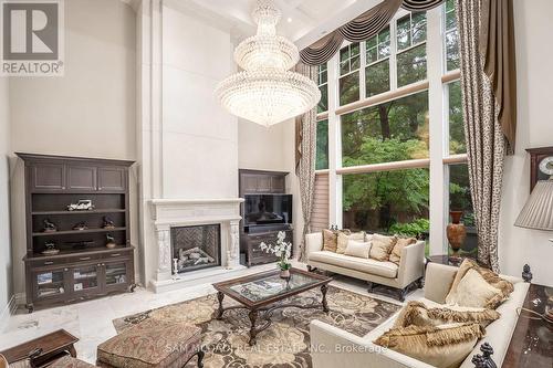 1180 Birchview Drive, Mississauga (Lorne Park), ON - Indoor Photo Showing Living Room With Fireplace