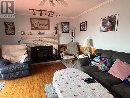 34 Church Road, Botwood, NL - Indoor Photo Showing Living Room With Fireplace