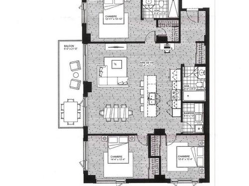 Plan (croquis) - 201-4060 Boul. Des Sources, Dollard-Des-Ormeaux, QC - Other