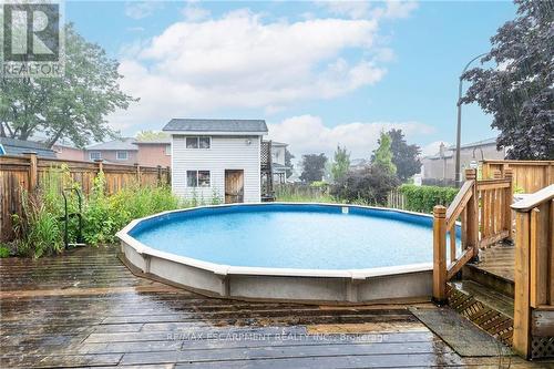 311 Macintosh Drive, Hamilton (Stoney Creek), ON - Outdoor With Above Ground Pool With Backyard