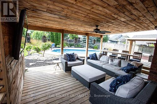 743 Anzio Road, Woodstock, ON - Outdoor With In Ground Pool With Deck Patio Veranda With Exterior