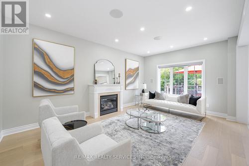 100 Bayhampton Drive, Brampton (Vales Of Castlemore), ON - Indoor Photo Showing Living Room With Fireplace