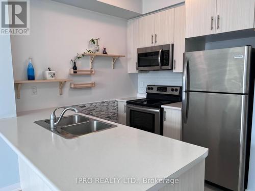 326 - 101 Shoreview Place, Hamilton (Stoney Creek), ON - Indoor Photo Showing Kitchen With Stainless Steel Kitchen With Double Sink With Upgraded Kitchen