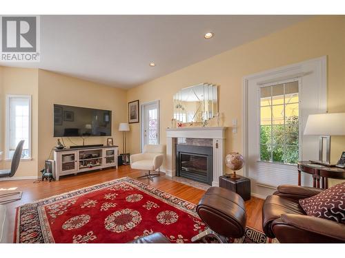 9800 Turner Street Unit# 55, Summerland, BC - Indoor Photo Showing Living Room With Fireplace