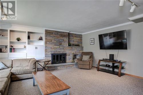 28 Kincora Court, Sudbury, ON - Indoor Photo Showing Living Room With Fireplace