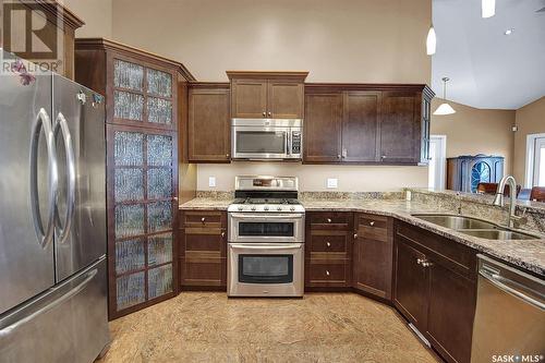 49 Qu'Appelle Park, Echo Lake, SK - Indoor Photo Showing Kitchen With Stainless Steel Kitchen With Double Sink