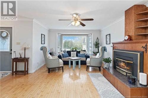 31 Maple Street, Florenceville-Bristol, NB - Indoor Photo Showing Living Room With Fireplace