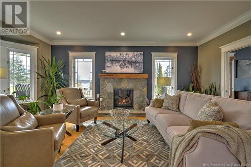 87 Brandy Point Road, Grand Bay-Westfield, NB - Indoor Photo Showing Living Room With Fireplace