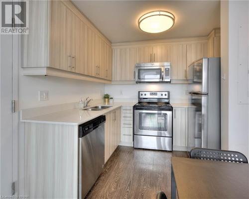 158 King Street N Unit# 1604, Waterloo, ON - Indoor Photo Showing Kitchen With Stainless Steel Kitchen With Double Sink