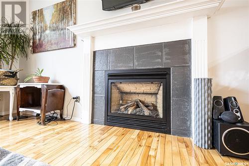 1320 Gillmor Crescent, Prince Albert, SK - Indoor Photo Showing Living Room With Fireplace