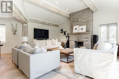 15 Newton Way, Clearview, ON - Indoor Photo Showing Living Room With Fireplace