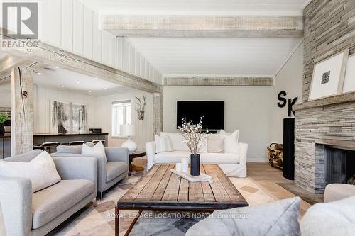 15 Newton Way, Clearview, ON - Indoor Photo Showing Living Room With Fireplace