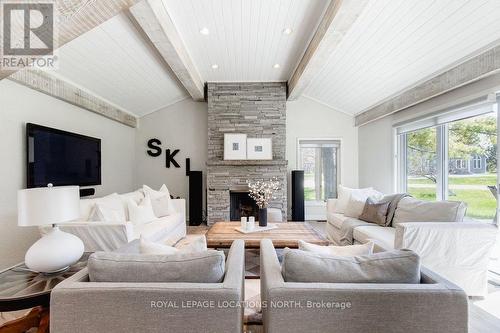 15 Newton Way, Clearview, ON - Indoor Photo Showing Living Room With Fireplace