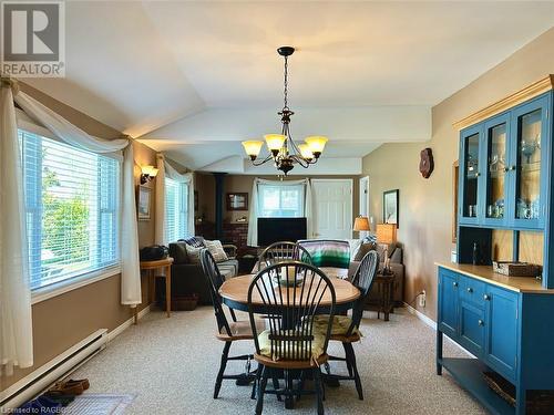 Large 27'10"" x 16'8"" great room area for entertaining. - 5 Mill Point Road, North Bruce Peninsula, ON - Indoor Photo Showing Dining Room